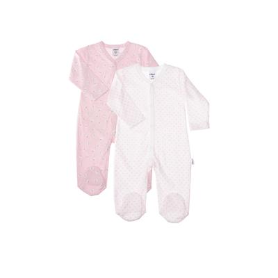 Schlafanzug LILIPUT, Kinder, Gr. 98/104, rosa (rosa, weiß), 100% Baumwolle, bedruckt, gepunktet, mehrfarbig, casual, Homewear-Sets, mit durchgehender Knopfleiste