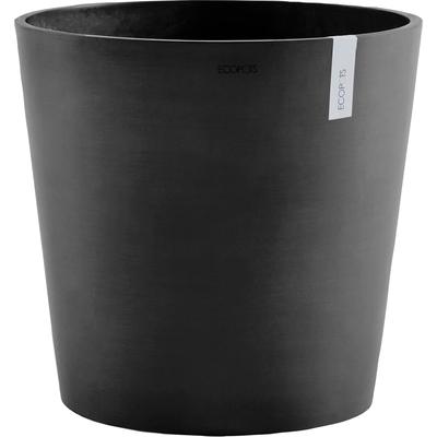 Blumentopf ECOPOTS "AMSTERDAM Dark Grey", grau (dunkelgrau), B:50cm H:43,8cm T:50cm Ø:50cm, Kunststoff, Pflanzgefäße, BxTxH: 50x50x43,8 cm, mit Wasserreservoir