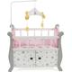 Puppenbett CHIC2000 "Stars Grau" Puppenmöbel grau (stars grau) Kinder Puppenmöbel aus Holz mit Mobile