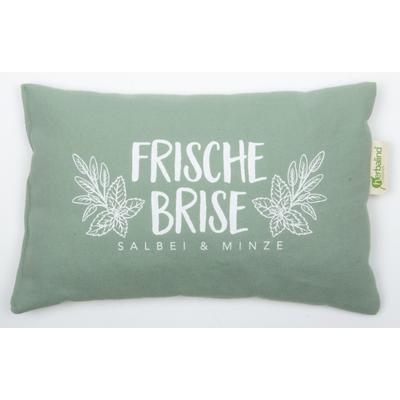 Kräuterkissen HERBALIND "5066 Kräuterkissen FRISCHE BRISE", grün (grün, weiß), B:30cm H:4cm L:20cm, Baumwolle, Funktionskissen