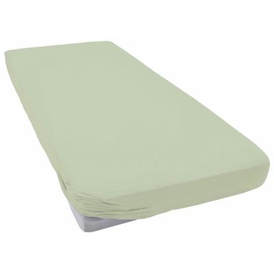 Bettlaken ESTELLA "Zwirnjersey", grün (verde), B:140-160cm L:200-220cm, Jersey-Elasthan, Obermaterial: 97% Baumwolle, 3%