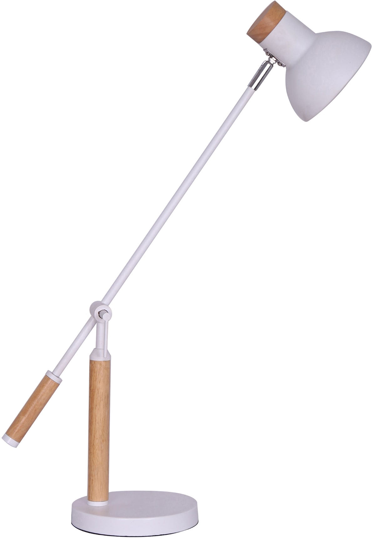 SALESFEVER Schreibtischlampe "Matilda", weiß (weiß, natur), 1, Ø 14cm H: 34cm, Leuchten, Schreibtischlampe Image
