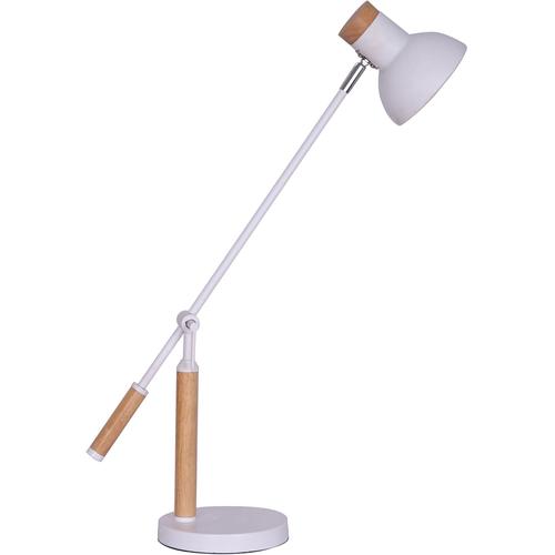 "Schreibtischlampe SALESFEVER ""Matilda"" Lampen Gr. Ø 14 cm Höhe: 34 cm, weiß (weiß, natur) Schreibtischlampe Schreibtischlampen"