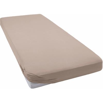 Spannbettlaken BELLANA "bellana by nature", braun (cappuccino), B:140-160cm L:200cm, Single-Jersey, Obermaterial: 100% Baumwolle, Laken, aus zertifizierter Bio-Baumwolle Image
