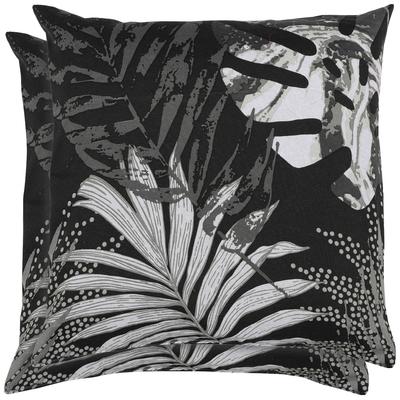 Zierkissen GO-DE "Zierkissen Klara", schwarz, B:48cm H:48cm T:10cm, Polyester, Baumwolle, Polsterauflagen