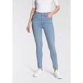 Skinny-fit-Jeans LEVI'S "Mile High Super Skinny" Gr. 26, Länge 30, blau (light blue) Damen Jeans Röhrenjeans