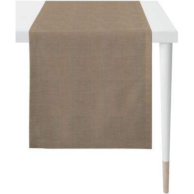 Tischläufer APELT "Apart, LOFT STYLE", braun (dunkelbraun), B:48cm L:145cm, Polyester, Tischdecken, UNI-BASIC
