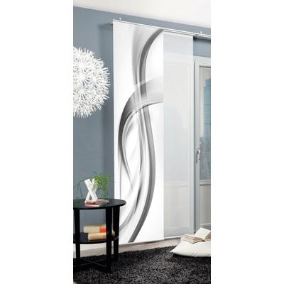 Schiebegardine HOME WOHNIDEEN "FALA" Gr. 1, grau, B:60cm H:245cm, Polyester, Gardinen, Schiebevorhang bedruckt Image