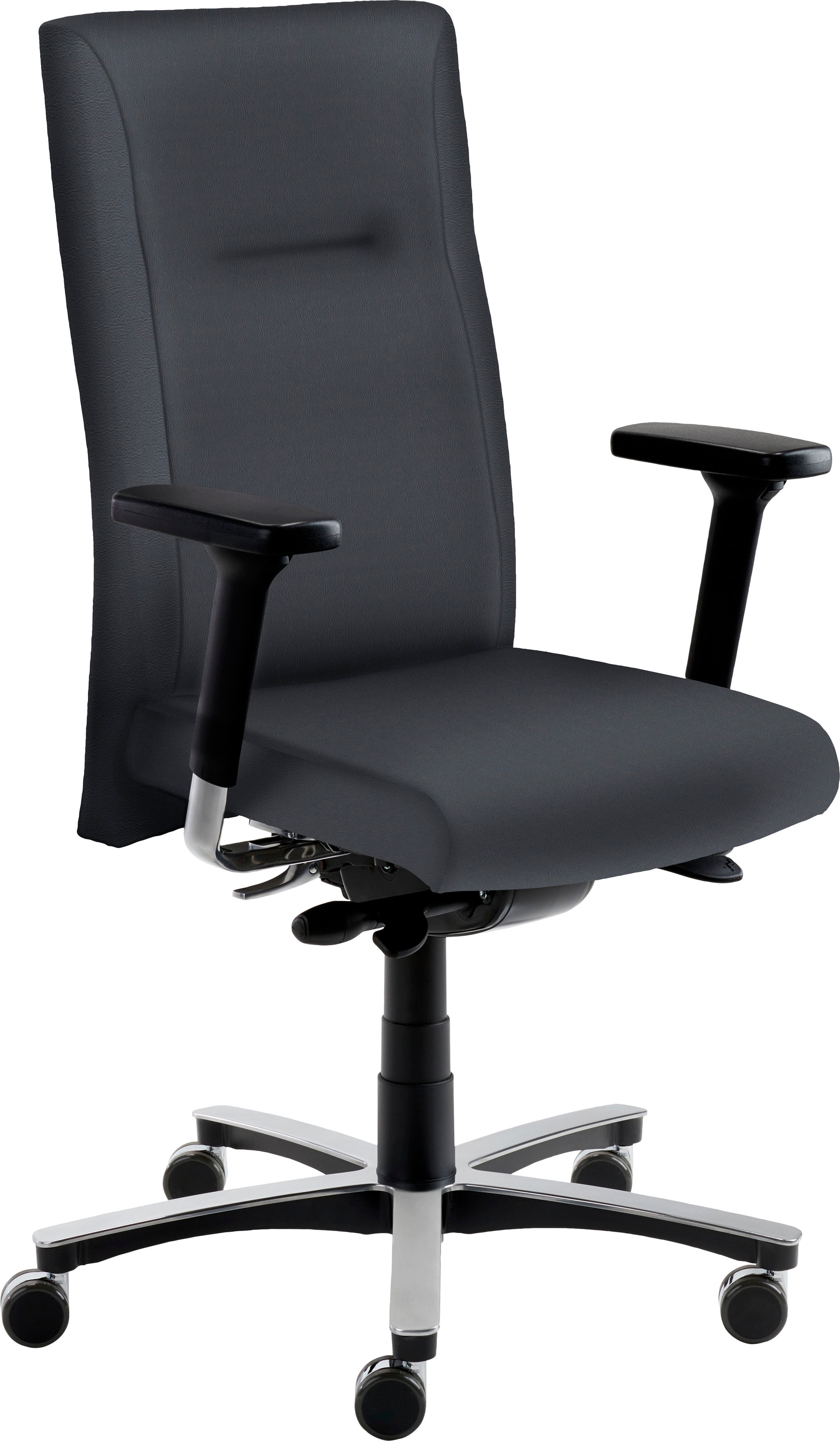 Bürostuhl MAYER SITZMÖBEL, grau (anthrazit, alu), B:71cm H:119cm T:62cm, Stühle, Bürostuhl, "MyNewVision XXL"