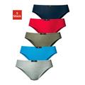 Slip H.I.S Gr. 46, bunt (marine, rot, khaki, blau, grau, meliert) Damen Unterhosen Klassische Slips