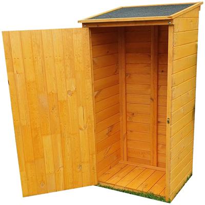 Garten-Geräteschrank PROMADINO "Speyer", gelb (honigfarben), Holzwerkstoff, Gerätehäuser
