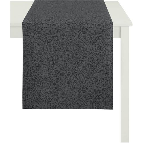 „Tischläufer APELT „“7907 Uni Paisley““ Tischdecken Gr. B/L: 48 cm x 140 cm, 1 St., grau (anthrazit) Tischläufer“