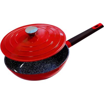 Wok KING "Shine Red" Pfannen Gr. Ø 28cm, rot Ø 28 cm, Induktion