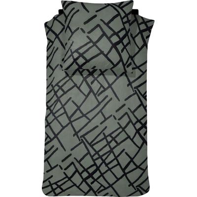 Bettwäsche DAMAI "Kline", grün, B/L: 135cm x 200cm, , Renforcé (Bio-Baumwolle), B/L: 80cm x 80cm, Renforcu00e9 (Bio-Baumwolle), Obermaterial: 100% Baumwolle, Bettwäsche, mit großformatigem Muster Image