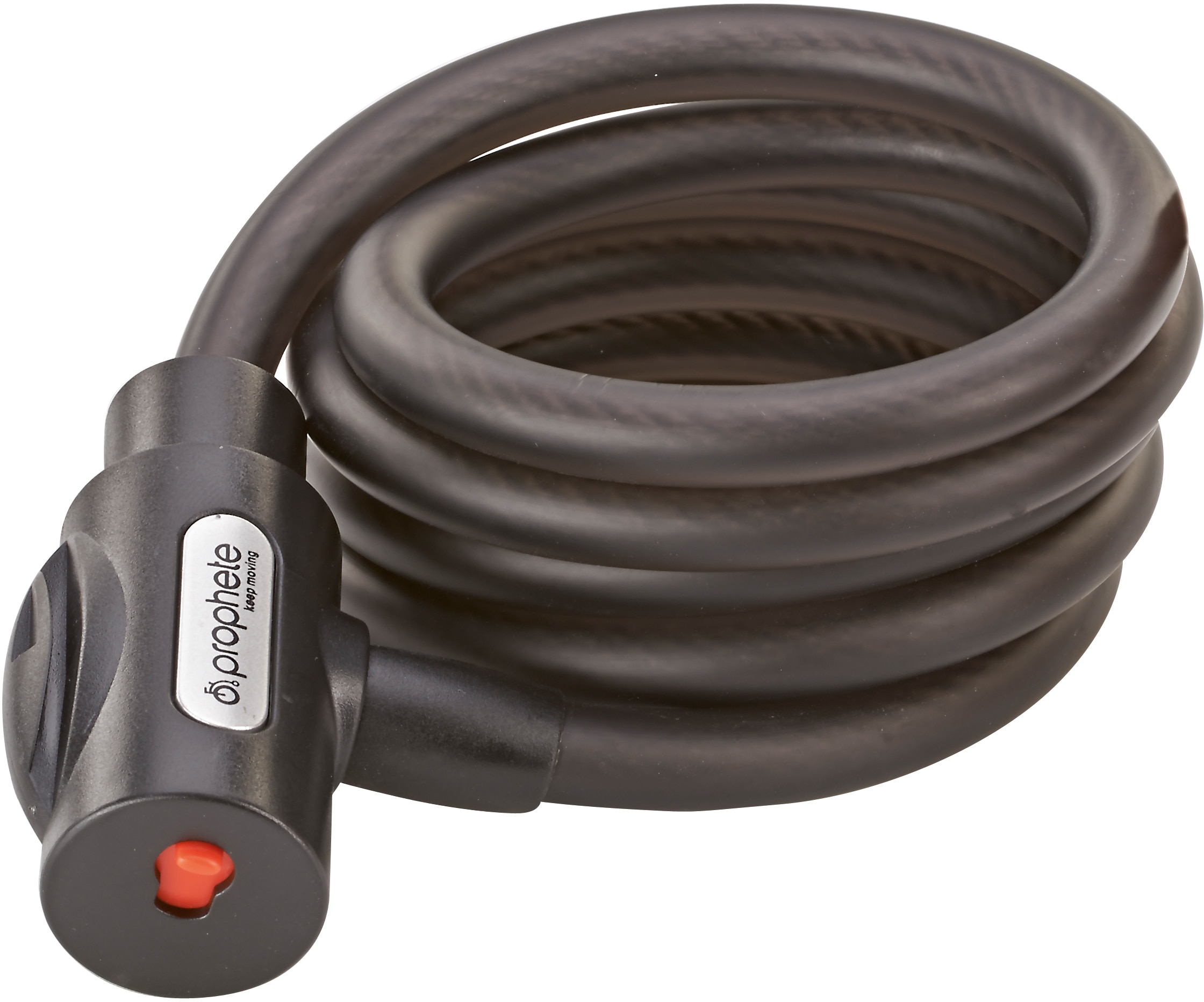 Spiralschloss PROPHETE, schwarz, SicherheitsschlösserL:150cm, L:150cm