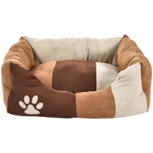 "HEIM Tierbett ""Golden Deluxe"" Tierbetten Gr. B/H/L: 75 cm x 19 cm x 58 cm, braun (braun, weiß) Hundebetten -decken"