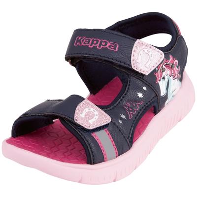 Sandale KAPPA Gr. 26, blau (navy-pink) Schuhe Sandale mit leuchtenden LEDs