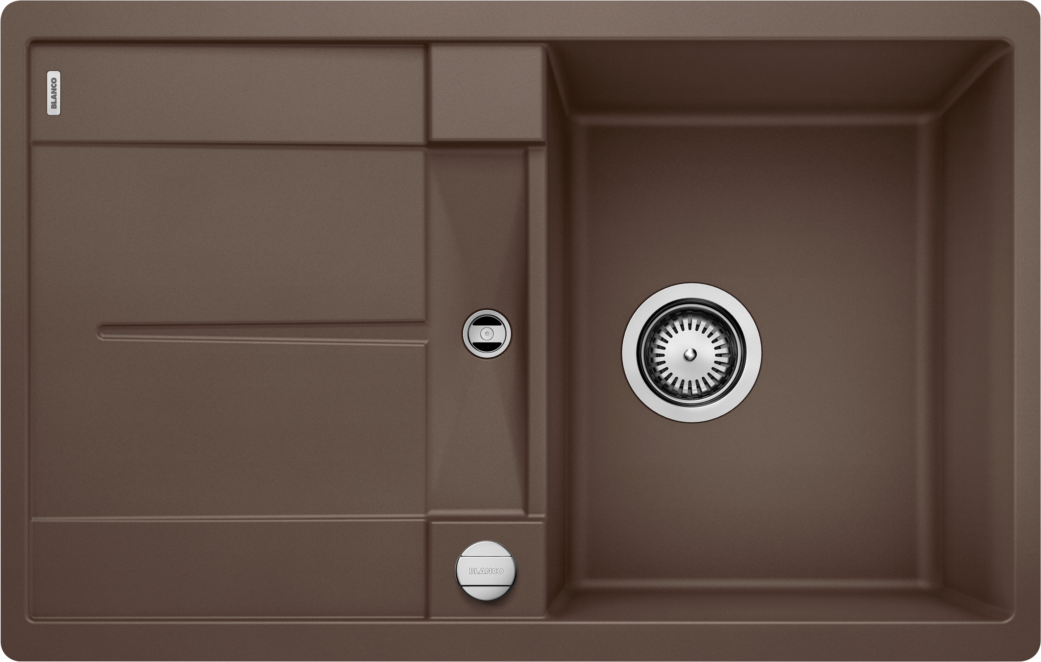 Granitspüle BLANCO "METRA 45 S-F", cafe, B:49cm H:19cm T:77cm, Verbundwerkstoff, Küchenspülen, erhältlich in mehreren Farben