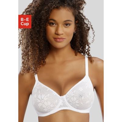 T-Shirt-BH NUANCE, Damen, Gr. 70, Cup D, weiß, Spitze, Obermaterial: 80% Polyamid, 20% Elasthan, klassisch, BHs, mit Bügel, mit nahtlosen Cups aus glatter Spitze, Dessous Image