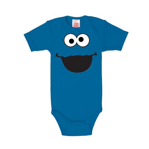 Body LOGOSHIRT Gr. 74, EURO-Größen, blau Baby Bodies mit witzigem Krümelmonster-Print