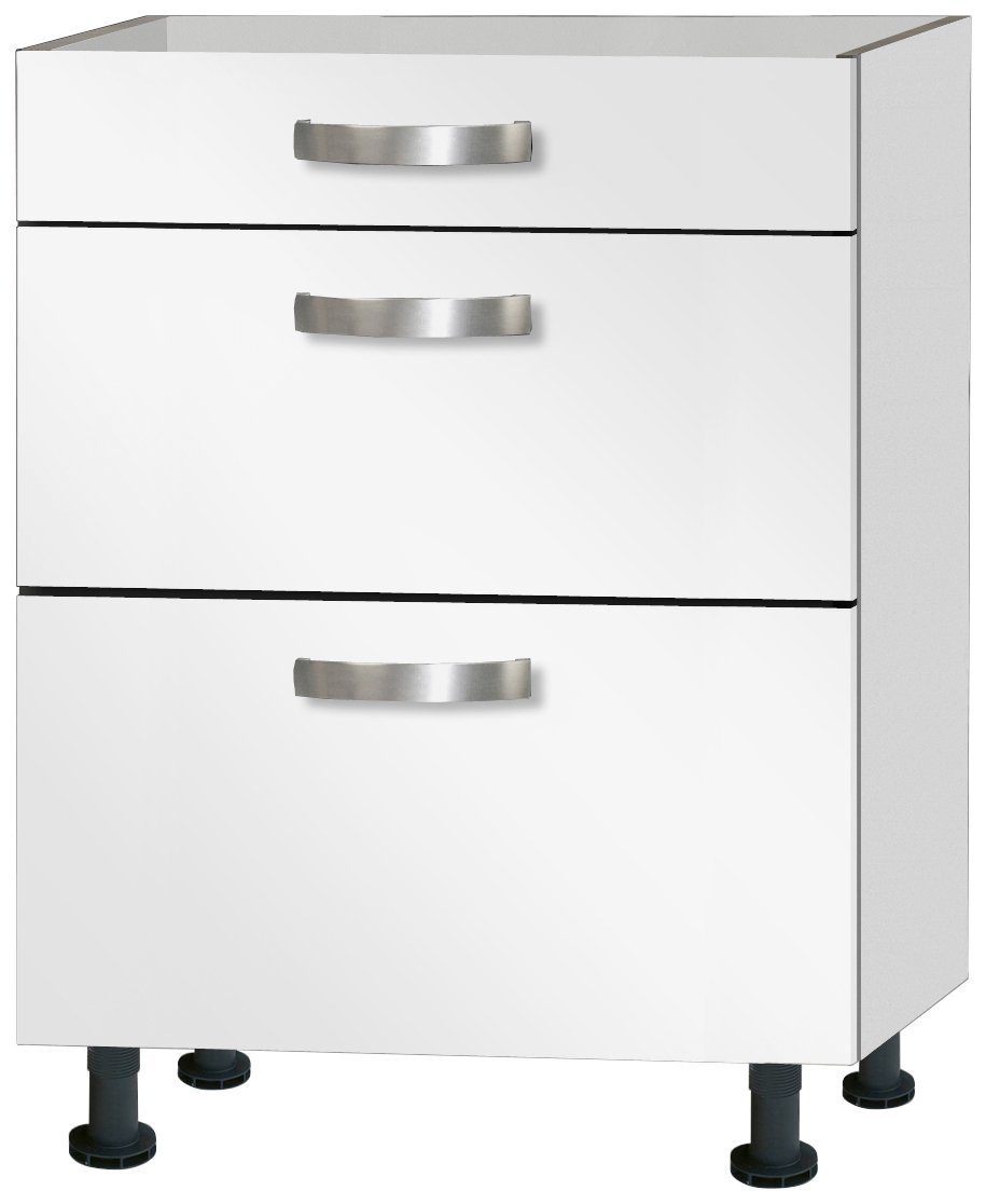 Unterschrank OPTIFIT, weiß, B:60cm H:87cm T:58,4cm, Spanplatte, Schränke Image