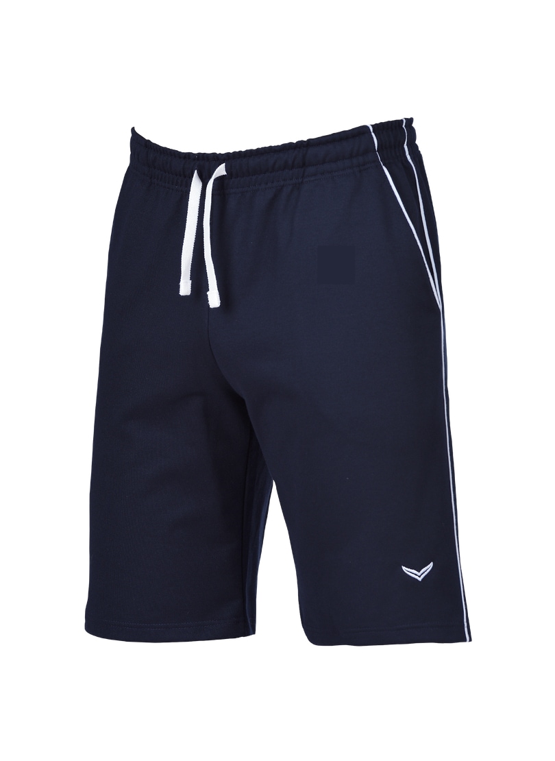 Bermudas TRIGEMA "TRIGEMA Shorts mit Paspel", Kinder, Gr. XS, Normalgrößen, blau (navy), 50% Baumwolle, 50% Polyester, Hosen Image