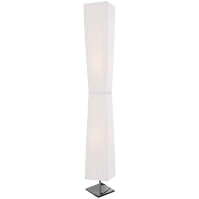 SALESFEVER Stehlampe "Leon", weiß (weiß, chromfarben), Ø 17cm H: 120cm, Lampen, Plissee Lampenschirm aus Latex Image