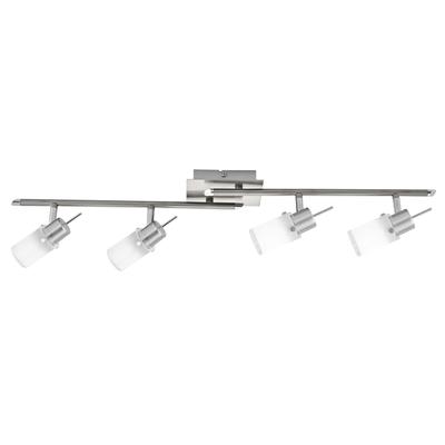 JUST LIGHT Deckenleuchte "MAX LED", silber (silberfarben), B:80cm T:22cm, Lampen, wechselbares LED Leuchtmittel, Deckenspot Deckenstrahler Image