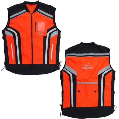 Motorradweste PROANTI Gr. L, orange (neonorange), Westen, L, Obermaterial: 100% Polyester. Innenfutter: 100% Polyester, Warnweste