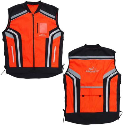 Motorradweste PROANTI Westen Gr. L, orange (neonorange) Warnweste