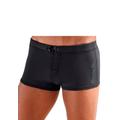 Boxer-Badehose BENCH., Herren, Gr. 6, N-Gr, schwarz, Polyamid, unifarben, Badehosen, mit seitlichem Logoprint