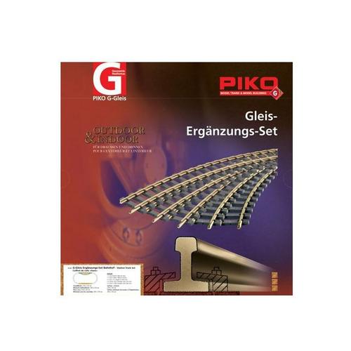 "Modelleisenbahn-Gebäude PIKO ""Gleisergänzungs-Set Bahnhof - 35300, Spur G"" Modelleisenbahn-Erweiterungen bunt Kinder Altersempfehlung Modelleisenbahn-Erweiterungen"