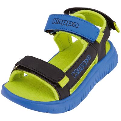 Sandale KAPPA, Gr. 34, blau (blau, schwarz), Synthetik, mehrfarbig, sportlich, Schuhe Outdoorsandale Sandale, - mit schönen Farbakzenten