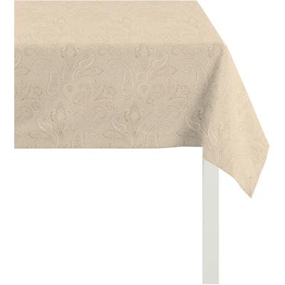 Tischdecke APELT "3313 INDIAN SUMMER" Gr. 2, beige (creme), B:100cm L:100cm, Polyester, Viskose, Tischdecken, Herbstzeit, Herbstdeko