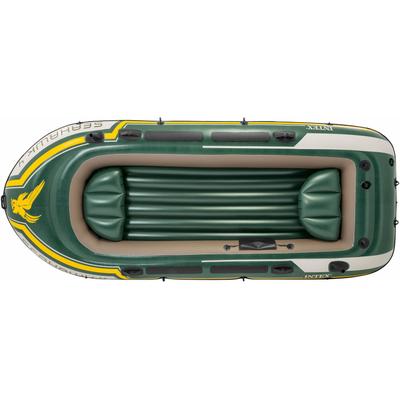 Schlauchboot INTEX "Seahawk 4", grün (grün, gelb), KleinbooteB:145cm H:48cm L:351cm, B:145cm H:48cm L:351cm