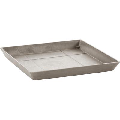 Blumentopfuntersetzer ECOPOTS "ROUND SAUCER Taupe", grau (taupe), B:35,5cm H:3,5cm T:35,5cm, Kunststoff, Untersetzer, BxTxH: 35,5x35,5x3,5 cm Image