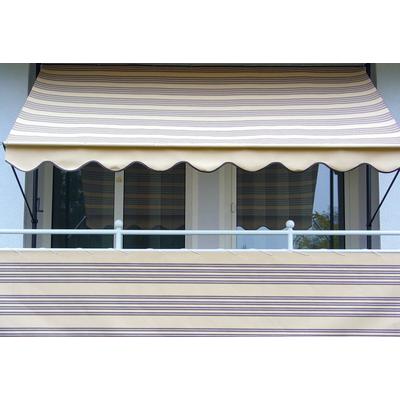 Klemmmarkise, beige (beige, braun), B:400cm, Polyacryl, ANGERER FREIZEITMÖBEL, Markisen, beige-braun, Ausfall: 150 cm, versch. Breiten