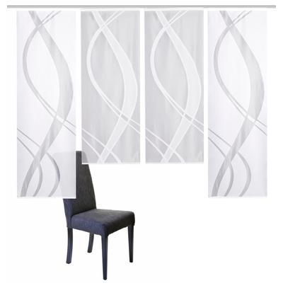 Schiebegardine HOME WOHNIDEEN "TIBASA", weiß, B:57cm H:175cm, Wirkware, Obermaterial: 100% Polyester, Gardinen, halbtransparent Image