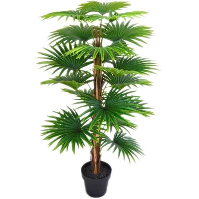 Kunstpalme I.GE.A. "Fächerpalme", grün, B:80cm H:125cm, Obermaterial: 80% Polyester, 20% Kunststoff, Kunstpflanzen, im Kunststofftopf Image