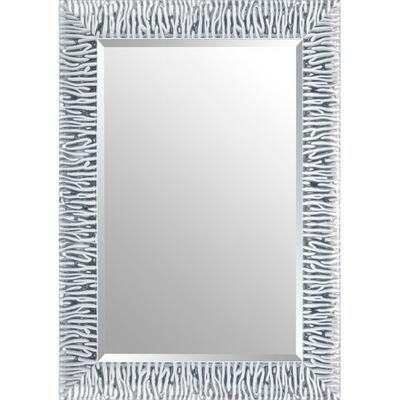 Dekospiegel LENFRA "Malia", silber (silber, weiß), B:44cm H:94cm T:2,3cm, EPS-Kunststoff, Spiegel, Wandspiegel Image