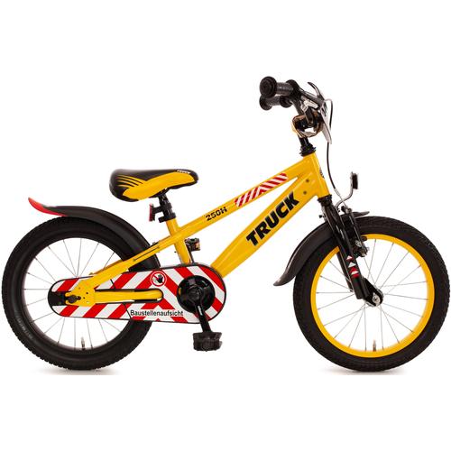 „Kinderfahrrad BACHTENKIRCH „“TRUCK““ Fahrräder Gr. 25 cm, 16 Zoll (40,64 cm), gelb (gelb, schwarz) Kinder Kinderfahrräder“