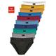 Slip LE JOGGER Gr. 7 (7), 10 St., bunt (blau, gelb, grün, weiß, schwarz) Herren Unterhosen Slips