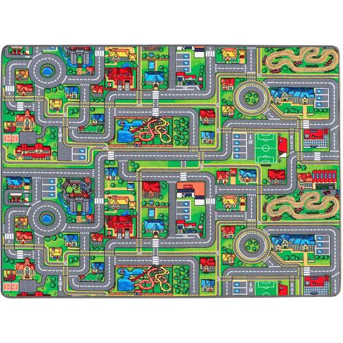 Kinderteppich PRIMAFLOR-IDEEN IN TEXTIL ""STREETS"" Teppiche Gr. B: 160cm, 5mm, L: 200cm, bunt Kinder Straßen-Spiel-Teppich, Straßenbreite ca. 9 cm, Kinderzimmer