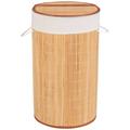 Wäschetruhe WENKO "Bamboo" Wäschesammler Gr. H: 60 cm, beige (natur, creme) Wäschesammler