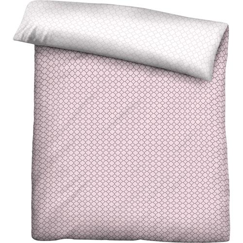 "Wendebettbezug BIBERNA ""Mix & Match in Größe 135x200 oder 155x220 cm"" Bettbezüge Gr. B/L: 155 cm x 200 cm, rosa (rosa, muster) Mako-Satin-Bettwäsche"