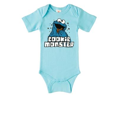 Body LOGOSHIRT Gr. 62, EURO-Größen, blau (hellblau) Baby Bodies Sesamstraße mit Druckknöpfen