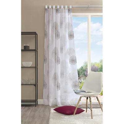 Vorhang HOME WOHNIDEEN "RAWLINS" Gr. 2, grau, B:140cm H:175cm, Microfaser, Polyester, Gardinen, Schal aus Voile bedruckt Image