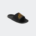 Badesandale ADIDAS SPORTSWEAR "COMFORT ADILETTE" Gr. 38, schwarz (core black, gold metallic, core black) Schuhe Badelatschen Pantolette Badeschuhe Surf-Boots