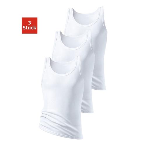 Tanktop H.I.S ""Feinripp"", Herren, Gr. 9, weiß, Feinripp, Obermaterial: 100% Baumwolle. Melange in der Packung: 92% Baumwolle, 8% Polyester, unifarben, Basic, figurbetont, tiefer Rundhals, ohne Ärmel eingefasste Kante, Tops, ohne Seitennähte