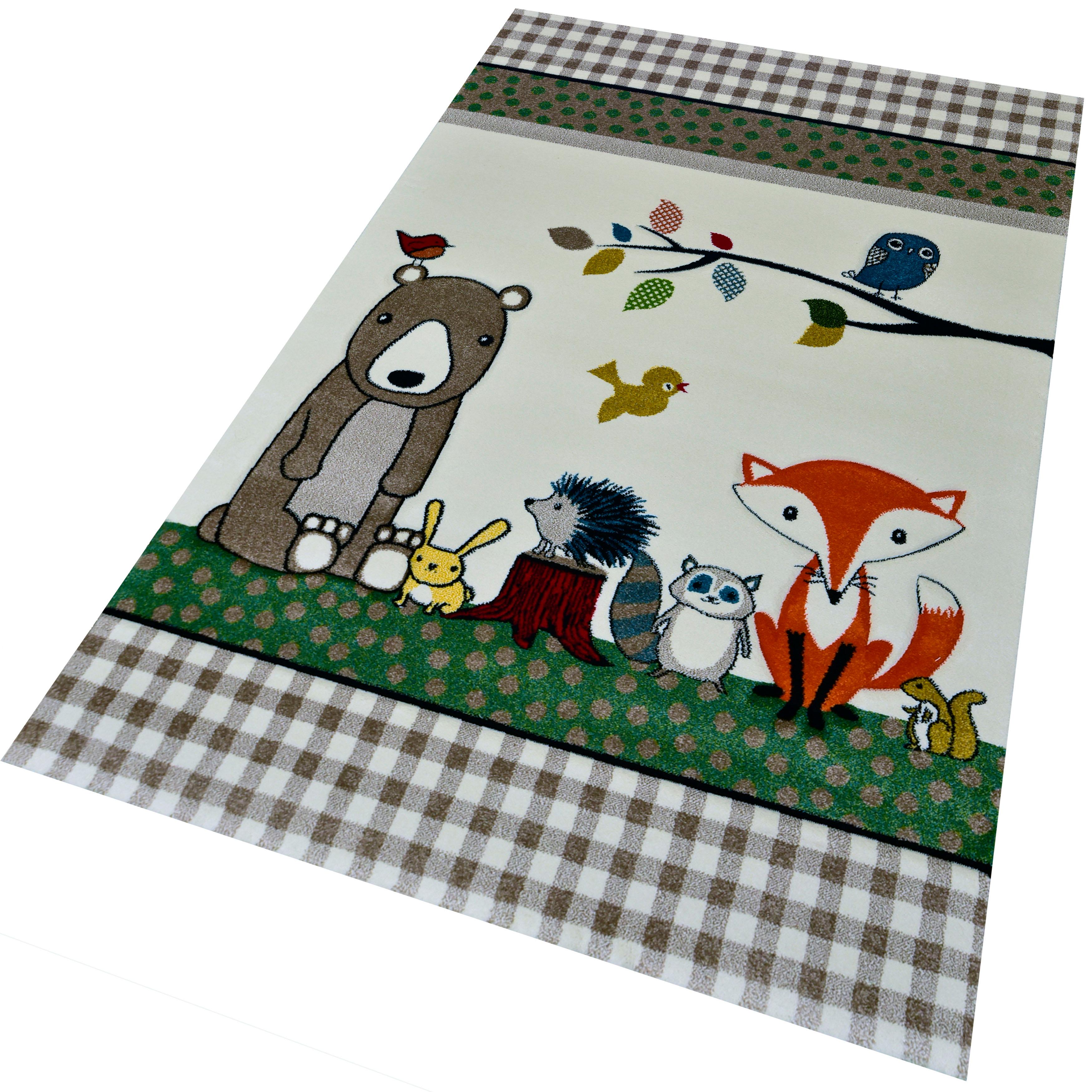 Kinderteppich MERINOS "Diamond Kids 485" Gr. 2, beige (creme), B:80cm H:13mm L:150cm, Kunstfaser, Teppiche, Kinderteppich